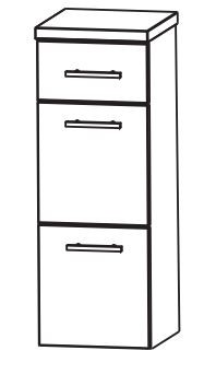 Puris Fine Line Bad-Highboard 30 cm breit HBA563A7M