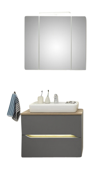 Pelipal Quickset 357- Badmöbelset 72 cm inkl. Spiegelschrank