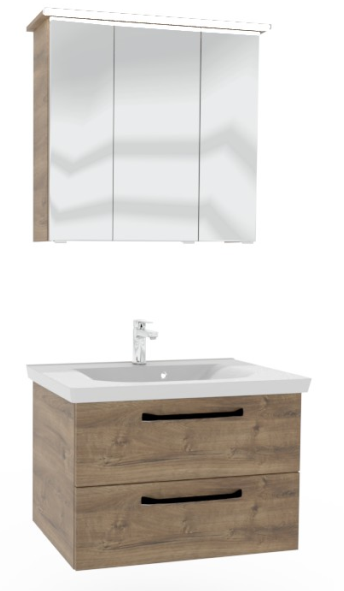 Pelipal TrenTino Badmöbel Set 80 cm breit - Spiegelschrank wählbar