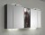 SDNE01315 Spiegelschrank mit Vitrine mit silberner Glastür
