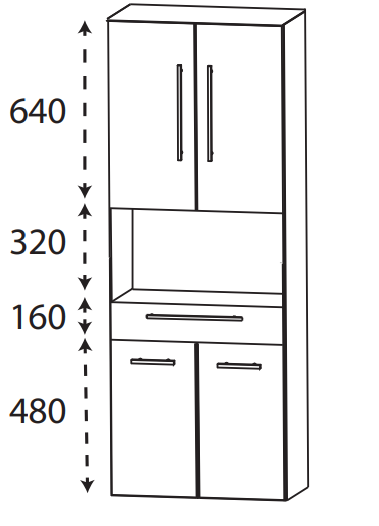 Puris Protection1 - Hochschrank HNA026001 / 60 cm