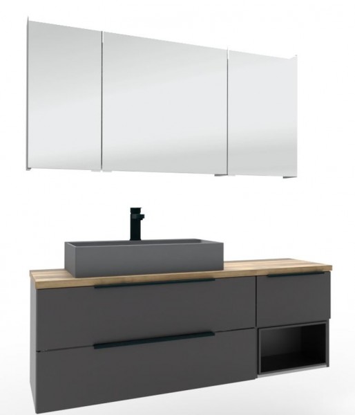 Puris Aspekt Badmöbel Set mit Regal - 130 cm