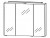Bad-Spiegelschrank 72 cm breit SET437D01 - Serie B