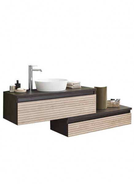 Puris Vialli Waschtisch mit Unterschrank 150 cm breit - Becken mittig