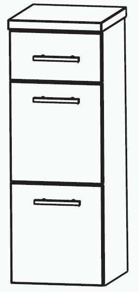 Puris Swing Bad-Highboard 30 cm breit HBA563A7M