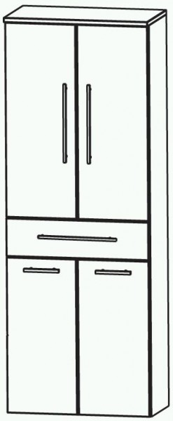 Puris Classic Line Bad-Hochschrank mit Wäschekippe 60 cm breit HNA056A7W