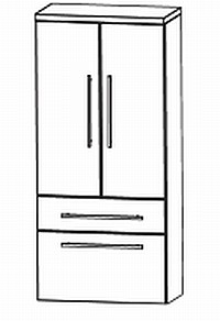 Puris Swing Bad-Mittelschrank 60 cm breit MNA886A7M