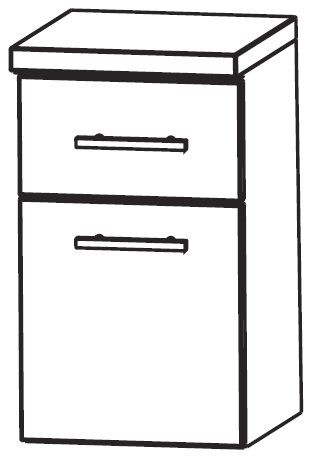 Puris Star Line Bad-Unterschrank 30 cm breit UNA343A7M