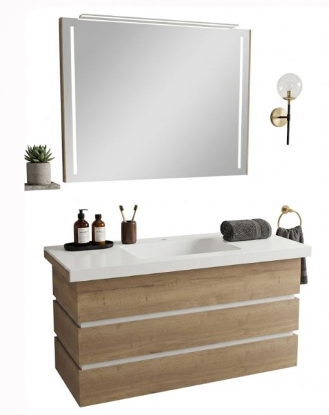 Thielemeyer Fresh Massivholz Badmöbelset 800460/801460 - Vorschlag 24 - 122 cm