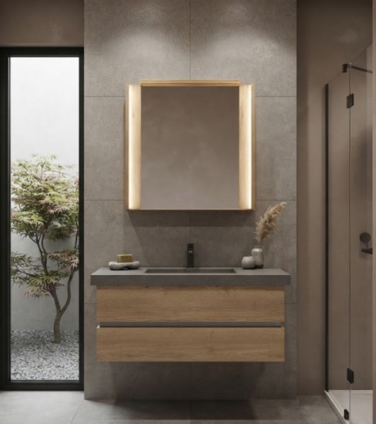 Thielemeyer Fresh Massivholz Badmöbelset 800489/801489 - Vorschlag 21 - 122 cm
