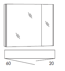 Marlin Bad 3060 Spiegelschrank 80 cm SAD8 L/R