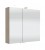 Spiegelschrank SASL8RS 2 Spiegeltüren, inkl. aufgeklebtem Innenspiegel, 2 Glasböden, inkl. Schalter und Steckdose, inkl.LED Aufbauleuhte ASL60 - 80x70,3x17 cm,