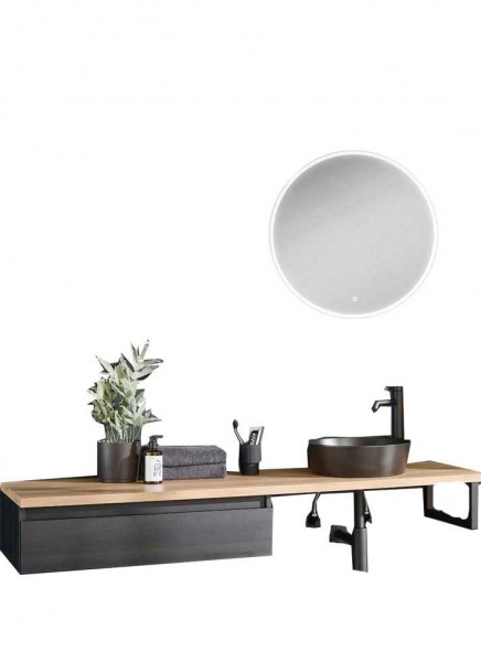 Puris Vialli Badmöbel Set 160 cm breit - Becken rechts