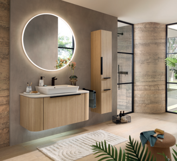 Pelipal 7200 Badmöbel Set mit Rundspiegel - 107,2 cm