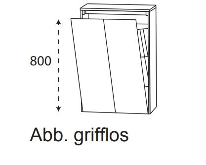 Puris Unique Bad-Highboard mit Wäschekippe 62,2 cm breit HBA516AWG