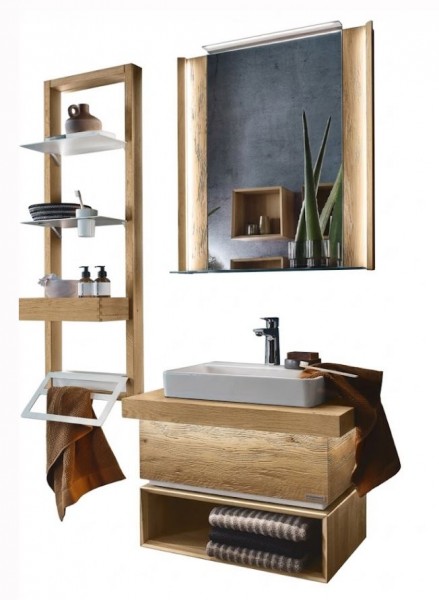 Thielemeyer Fresh Massivholz Badmöbelset 800370/ 801370 - 62 cm
