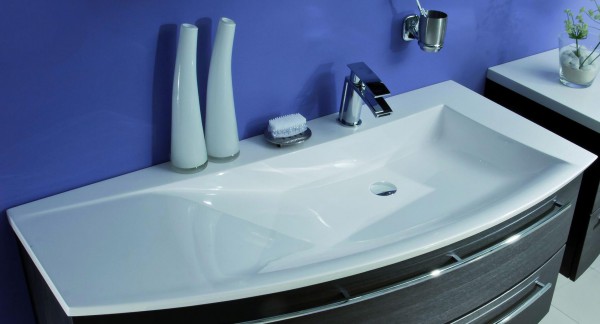 Puris Crescendo evermite Waschtisch 90 cm - Becken rechts