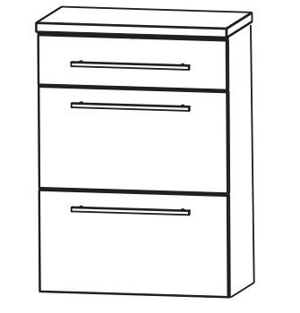 Puris Fine Line Bad-Highboard 60 cm breit HBA566A7M