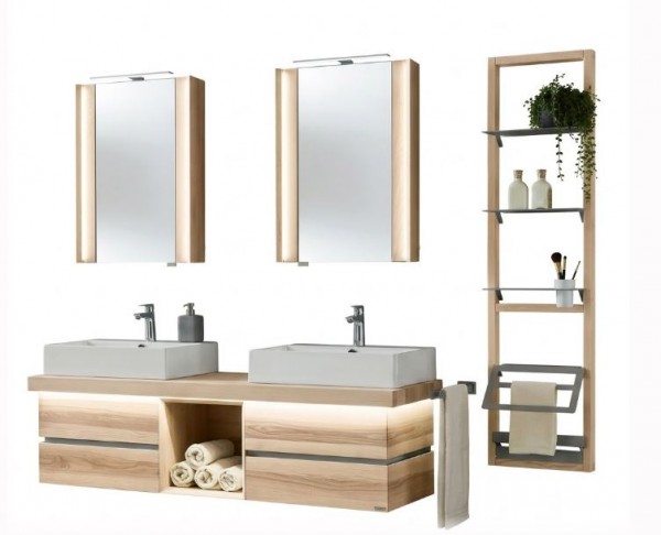 Thielemeyer Fresh Massivholz Badmöbelset 800394/801394 - Vorschlag 12 - 177 cm
