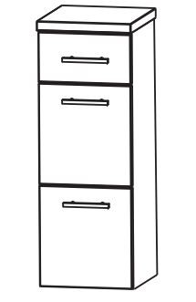 Puris Fine Line Bad-Highboard 40 cm breit HBA564A7M