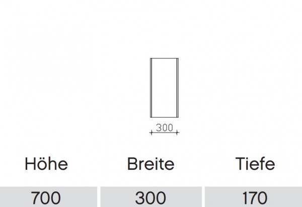 Pelipal 6905 Bad-Wandschrank OKT013017 / OKT013033 mit Drehtür