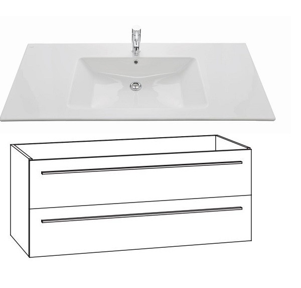 Marlin Bad 3260 Waschtisch mit Unterschrank WKHSA11 / 120 cm