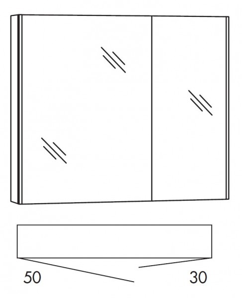 Marlin Bad 3290 Bad-Spiegelschrank 80 cm breit SADA8L / SADA8R