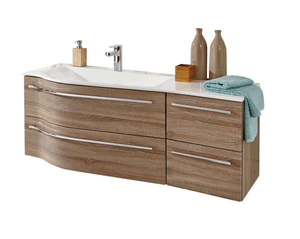 Puris Swing Waschtisch mit Unterschrank 120,6 cm breit – Becken links