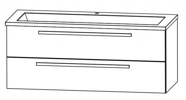 Puris Star Line Waschtisch mit Unterschrank 140,6 cm breit – Glas, Einzelbecken oder Doppelbecken