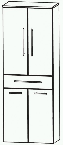 Puris Swing Bad-Hochschrank mit Wäschekippe 60 cm breit HNA056A7W