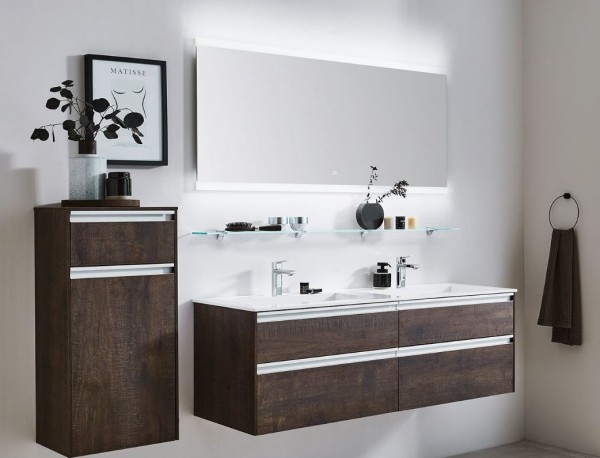 Puris New Xpression - Badmöbel Set 142 cm - mit Flächenspiegel