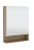 SET536RRG / LRG - Spiegelschrank, 1 Doppelspiegeltüre, 2 Glasböden, 1 Schalter Steckdosenelement, Regal farblich absetzbar, Türanschlag angeben - Maße: 15x60x80 cm