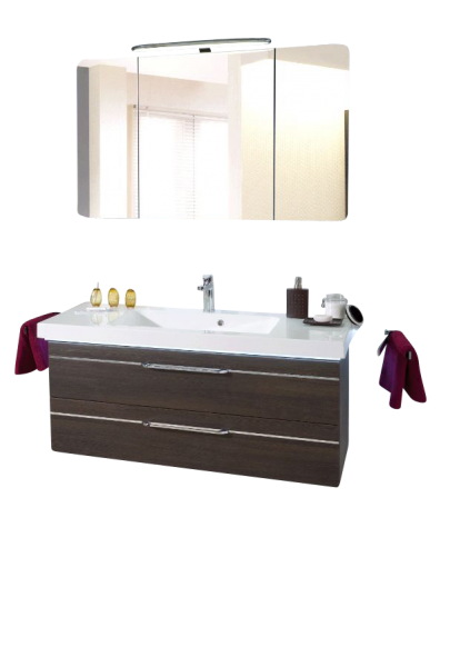 Pelipal Balto Badmöbel Set 123 cm breit - Set 2.2 - mit Fronteinlage