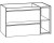 WMKAAE8 Unterschrank mit 2 Auszügen, Einschubregal rechts - Maße: 80x47,8x44,5 cm