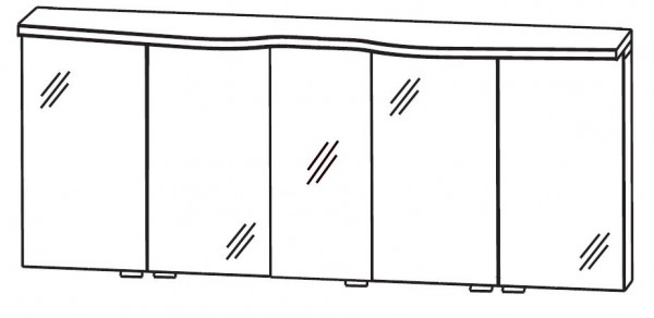 Puris Swing Spiegelschrank 180 cm breit SET4018 3 L/R