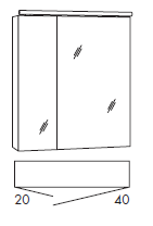 Marlin Bad 3060 Spiegelschrank 60 cm breit SANB6 L/R