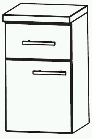 Puris Swing Bad-Unterschrank 30 cm breit UNA323A7M