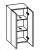 979.013530 Wandschrank / 2 Drehtüren / 2 Einlegeböden / inklusive Türdämpfer / Breite 35 cm / Höhe 70 cm / Tiefe 20 cm