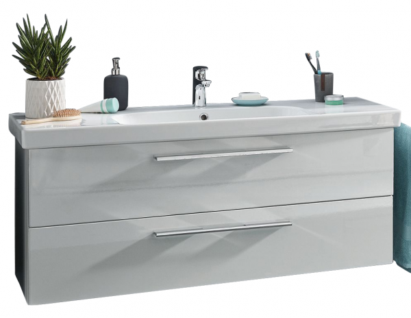 Puris Fine Line Waschtisch mit Unterschrank 122 / 125 cm breit