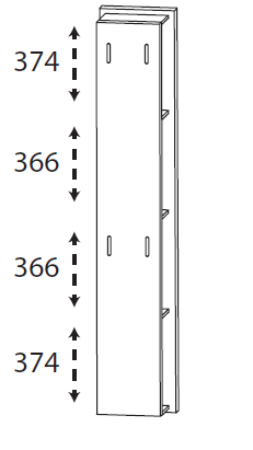 Puris Rounds Hochschrank-Regal 30 cm RG103003