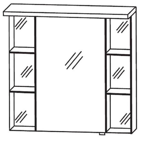 Puris Linea Bad-Spiegelschrank 70 cm breit S2A4270S1 L/R