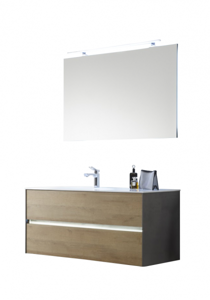 Pelipal 6010 Badmöbel Set 113 cm breit 2 Auszüge Becken Links kombinierbar