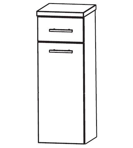 Puris Classic Line Bad-Highboard mit Wäschekippe 40 cm breit HBA554A7W