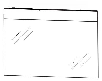 Puris Kera Trends Flächenspiegel 90 cm Weiß FSA41907 Weiß - Sonderpreis - Sofort lieferbar