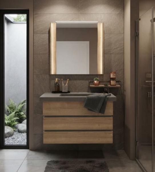 Thielemeyer Fresh Massivholz Badmöbelset 800578/801578 - Vorschlag 25 - 102 cm