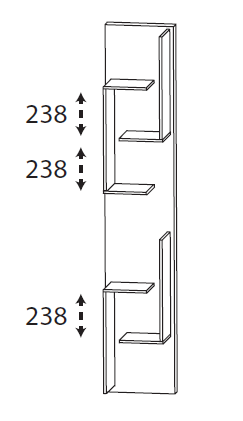 Puris Rounds Hochschrank-Regal 30 cm RG103001