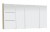 Spiegelschrank 120 cm SET40126L- 3 Doppelspiegeltüren, 6 Glasböden, 1 Schalter / Steckdosenelement,1 Doppelspiegeltür mit LED Lichtfenster, 2 beleuchtete Glasböden, LED Flächenleuchte - Maße: 150x120x66 cm