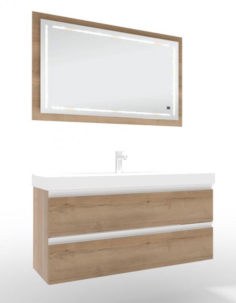 Puris c!puro Badmöbel Set - 120 cm Becken mittig
