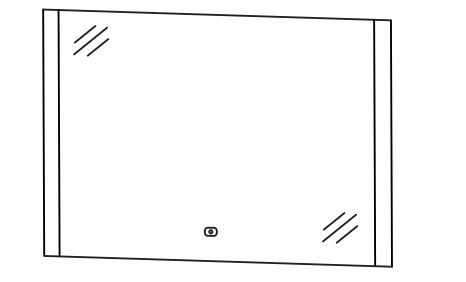 Puris New Xpression - Flächenspiegel mit LED rechts und links / verschiedene Breiten