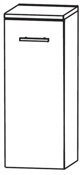 Puris Linea Bad-Highboard mit Wäschekippe 30 cm breit HBA413W01